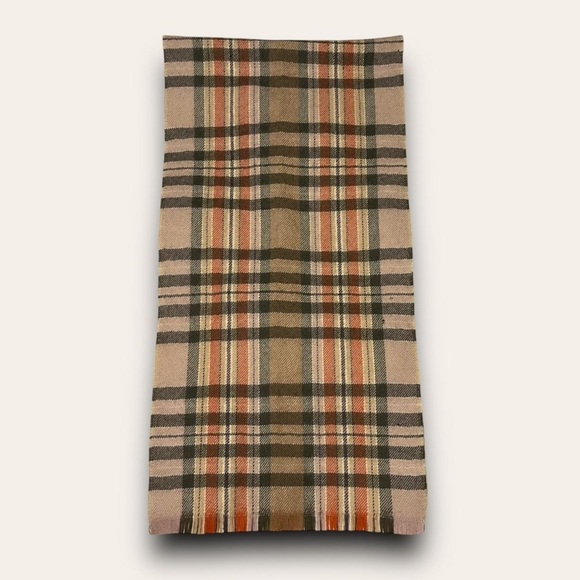 Vintage Plaid Australian Wool Scarf Royal-Scot Made in USA Holes See Photos - Picture 1 of 7